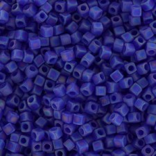 Miyuki square - cubes 1.8mm - Matted Transparent cobalt ab SB18-151FR